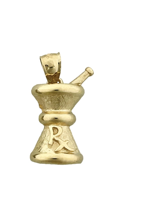 14K Gold Rx Mortar and Pestle Charm