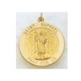 thumbnail image 1 of 14K Gold Saint Raphael Religious Medal - Solid 14k Yellow Gold, 1 Inch (25mm), 1 of 1