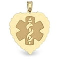 thumbnail image 1 of 14K Gold "Scalloped Heart" Medical Charm - 1 Inch X 1 Inch, 1 of 1