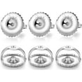 thumbnail image 1 of 14K Gold Screw On Earring Backs,925 Stering Silver Threaded Screw Earring Backs for Diamond Studs,Hypoallergenic Earring ScrewBacks Fit Post Sizes 0032"（3Pair）, 1 of 5