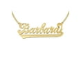 thumbnail image 1 of 14K Gold  Script Name Plate Necklace | Style #71, 1 of 4