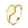 thumbnail image 1 of Amy and Annette Signet Heart Ring in 14K Yellow Gold plated, 1 of 4