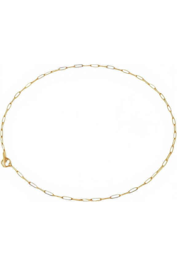 14K Gold Silver Plated Link Necklace for Women Dainty Toggle Paperclip Minimalist Thick Link Chain Choker Trendy Jewelry Gift[i0748]