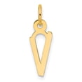 thumbnail image 1 of 14K Gold Slanted Block Letter V Initial Charm, 1 of 4