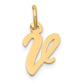 thumbnail image 1 of 14K Gold Small Script Letter V Initial Charm, 1 of 4