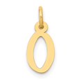 thumbnail image 1 of 14K Gold Small Slanted Block Letter O Initial Charm, 1 of 4
