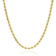 thumbnail image 1 of 14K Gold Solid Rope Diamond-Cut Chain Necklaces 1.5MM-5MM, Real 14K Gold, Next Level Jewelry, 1 of 5