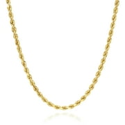 14K Gold Solid Rope Diamond-Cut Chain Necklaces 1.5MM-5MM, Real 14K Gold, Next Level Jewelry