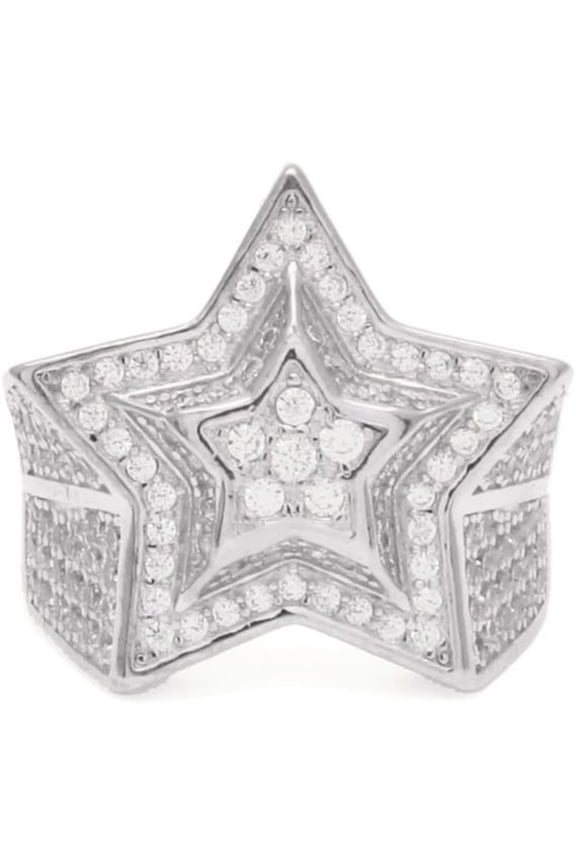 14K Gold Star-Shaped Moissanite Ring for Men, Stylish Astronomy-Inspired Design, Great Gift for Space Enthusiasts