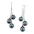 thumbnail image 1 of 14K Gold Tahitian South Sea Cultured Drop Pearl Cluster Earrings, 1 of 7