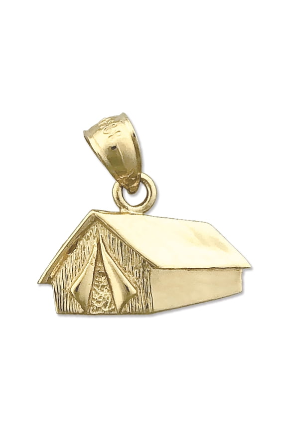 14K Gold Tent Charm