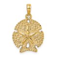 thumbnail image 1 of 14K Gold Textured Sand Dollar Charm, 1 of 4
