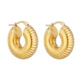 thumbnail image 1 of Zetshion Chunky Hoop Earrings, Gold, for Women, 1 of 7
