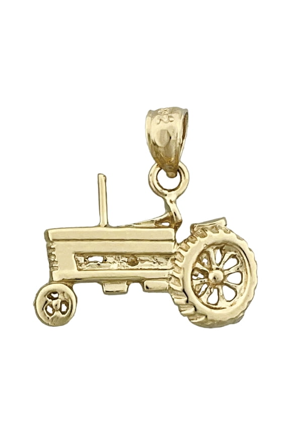 14K Gold Three Wheel Tractor Charm