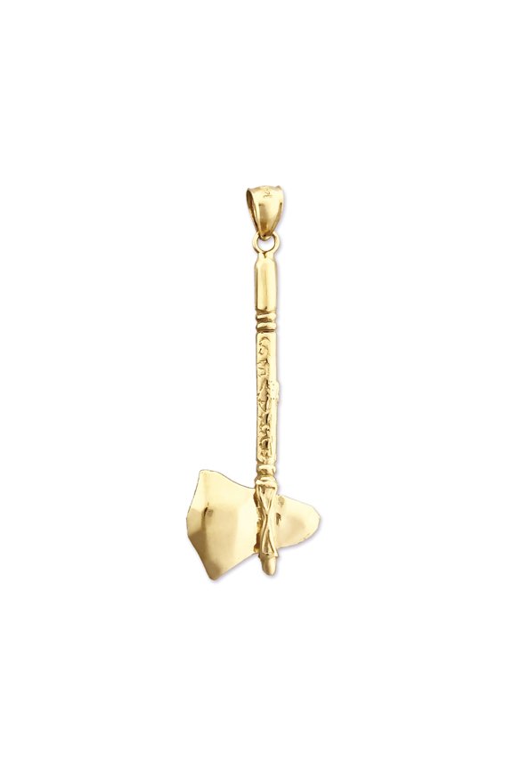 14K Gold Tomahawk Pendant