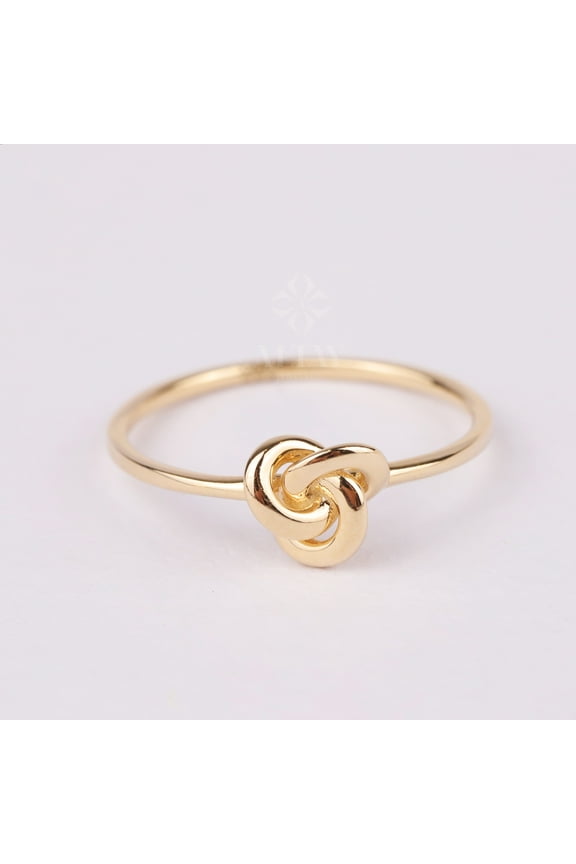14K Gold Triple Knot Ring, Tie The Knot Ring, Eternity Ring Love Ring, Big Love Knot, Forget Me Knot Ring, Knot Promise Ring, Statement Ring