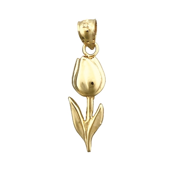 14K Gold Tulip Charm