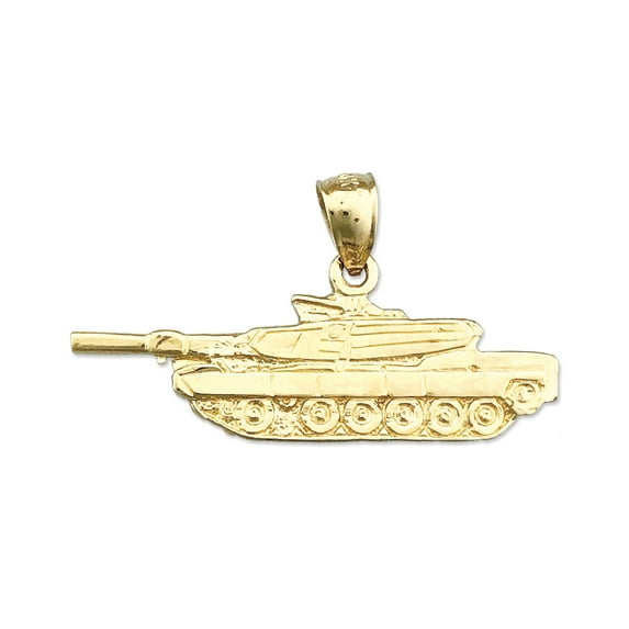 14K Gold US Army Tank Pendant