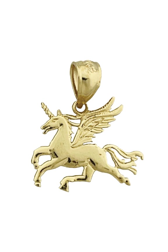 14K Gold Unicorn with Wings Charm