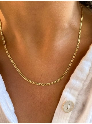Cuban link online necklace womens