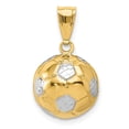 thumbnail image 1 of 14K Gold W/Rhodium Soccer Ball Pendant, 1 of 4