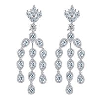 14K Gold Water Drop Crystal Chandelier Earrings for Women,Fashion Tassel Teardrop Dangle Earrings,Delicate Jewelry Gift for Mom,Girlfriend,Wife