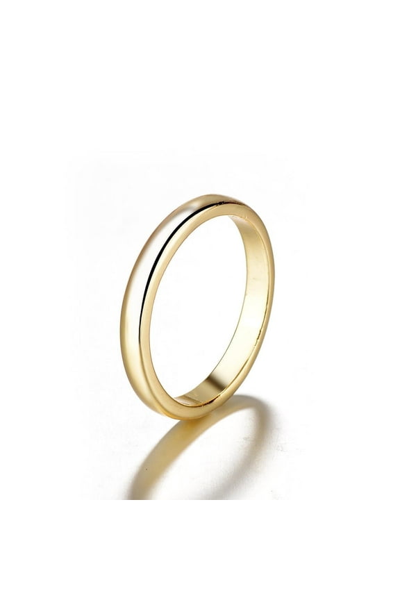 14K Gold over Sterling Silver Wedding Band Ring
