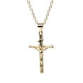 thumbnail image 1 of 14K Gold Plated and Sterling Silver Crucifix Cross Pendant Necklace, 1 of 5