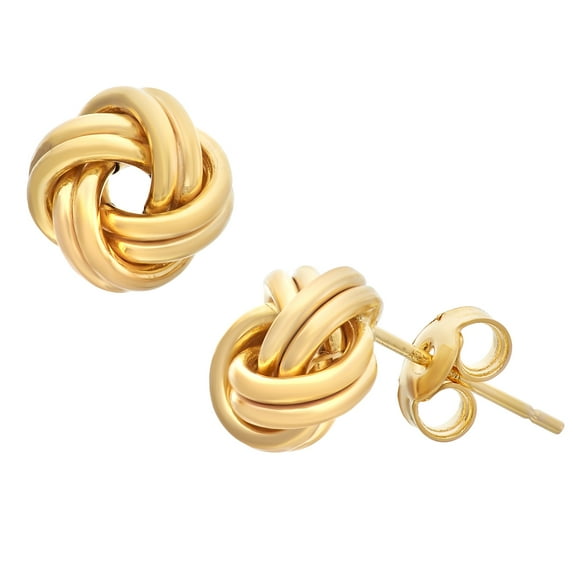 14K Gold love knot earrings