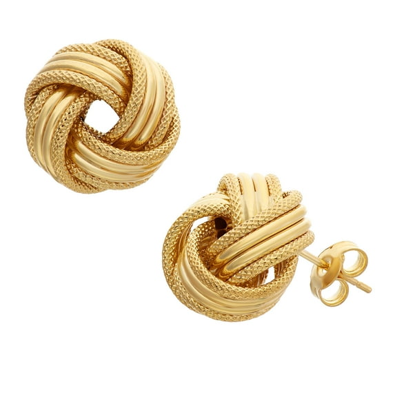 14K Gold love knot earrings
