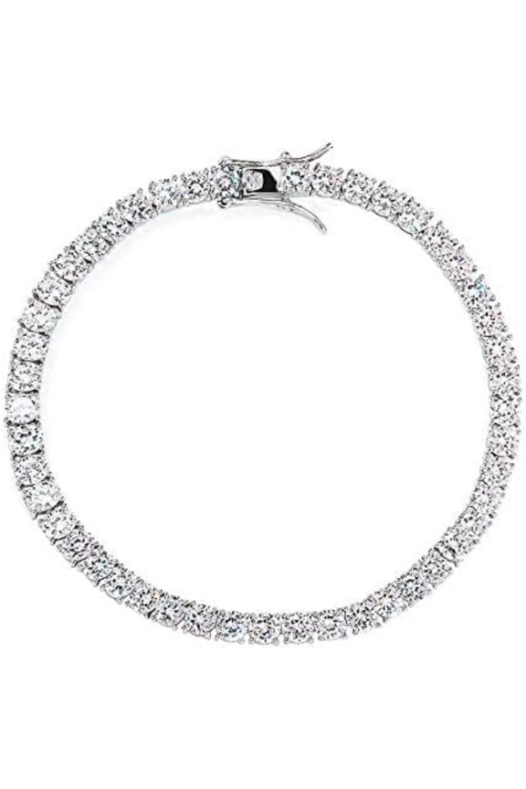 14K Gold over 925 Hip-Hop Single-Row Mossanite Jewelry, Hip-Hop Tennis Bracelet, Elevate Your Style with Every Wrist Movement,Fathers Day From Wife
