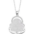 thumbnail image 1 of 14K Gold over S925 Natural Jade Maitreya Buddha Necklace, Vintage Peace Pendant, Elegant Jade Jewelry Gift for Wife's Serenity, 1 of 5