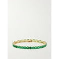 thumbnail image 1 of 14K Green Emerald Tennis Bracelet For Women Silver Gold Anniversary Wedding Engagement Gift Mom, 1 of 4
