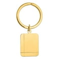 thumbnail image 1 of 14K Grooved Rectangle Disc Key Ring, 1 of 2