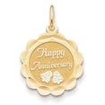 thumbnail image 1 of 14K HAPPY ANNIVERSARY with Bells 18mm Engravable Disc Charm, 1 of 4