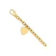 thumbnail image 1 of 14K Link w/ Heart Charm Bracelet, 1 of 1
