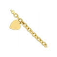 thumbnail image 1 of 14K Link w/ Heart Charm Bracelet, 1 of 1