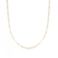 thumbnail image 1 of 14K Lungo Paperclip Chain Necklace, 1 of 7