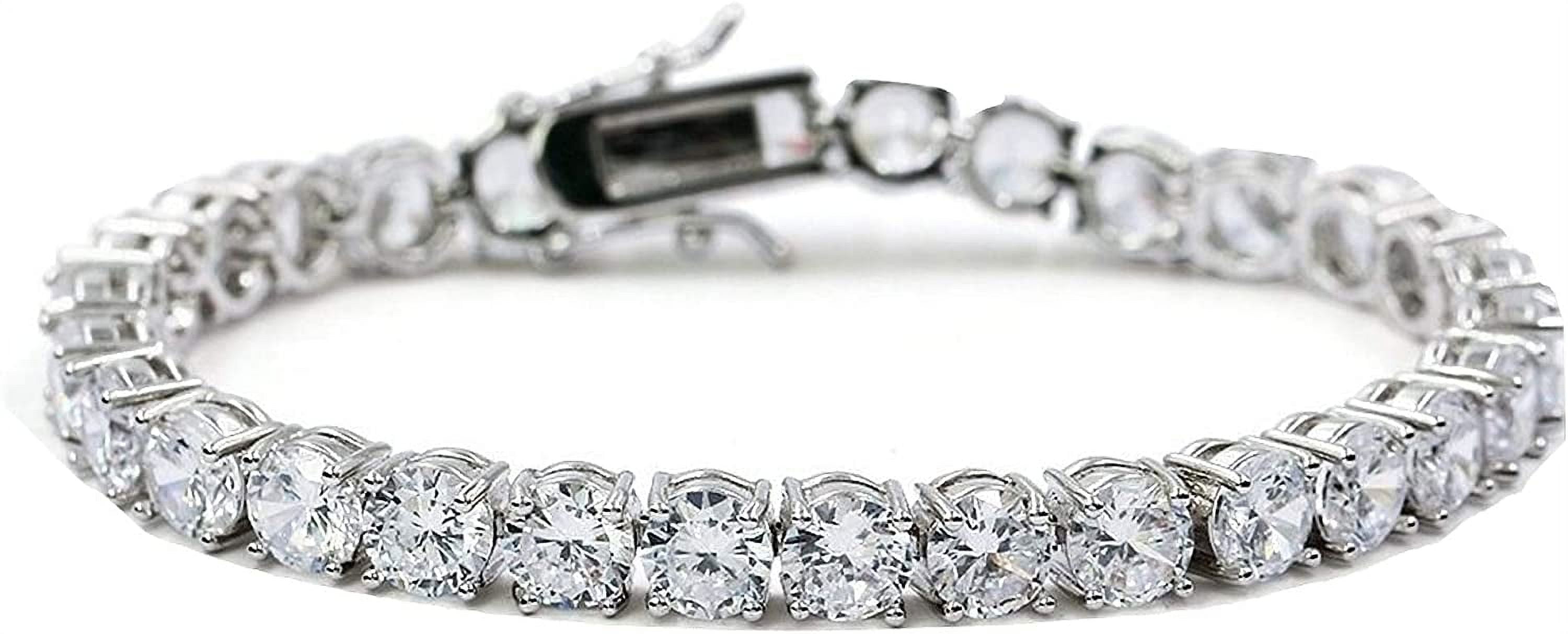 10mm Tennis Bracelet For Women & Men - 18K Gold/Rose Gold/White Gold Plated, Iced Out With Secure Clasp 4 thumbnail image