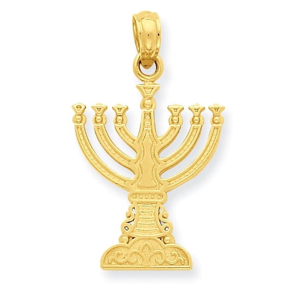 14K Menorah Pendant