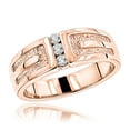 thumbnail image 1 of 14K Mens Natural 0.2 Ctw Diamond Wedding Ring For Him (Rose Gold Size 8.5), 1 of 3