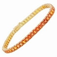 thumbnail image 1 of 14K Orange Sapphire Tennis Bracelet Silver Gold Bridal Jewelry,Bridesmaid Bracelet,Ombre Bracelet Wedding Gift, 1 of 3