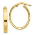 thumbnail image 1 of 14K Oval Hoop Earrings, 1 of 3