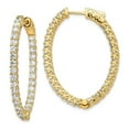 thumbnail image 1 of 14K Oval Hoop with Safety Clasp Mounting Earring, 1 of 1