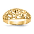 thumbnail image 1 of 14K Paisley Diamond-cut Design Dome Ring, 1 of 1