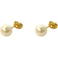 thumbnail image 1 of 14K Pearl Earrings,Pearl Women, Surgical Steel Hypoallergenic Piercing Studs Ear,Handpicked Earrings,, Steel, Plated White Stud for for Sensitive Freshwater Cultured Stud One Size, Alloy No[g345], 1 of 2