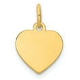 thumbnail image 1 of 14K Plain .011 Gauge Engravable Heart Disc Charm, 1 of 1