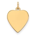 thumbnail image 1 of 14K Plain .018 Gauge Heart Engravable Disc Charm, 1 of 1