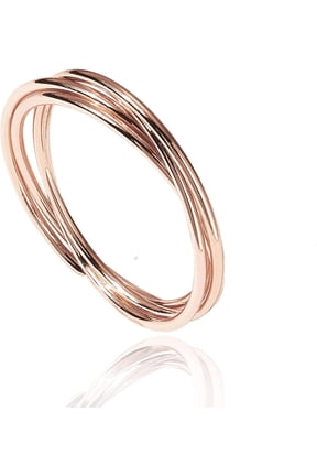 14K Plated Interlocked Rolling Anxiety Ring for Women and Men| Fidget Ring for Women | Stacking Ring | Gold Ring for Women