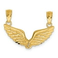 thumbnail image 1 of 14K Polished 2 Piece Break Apart Angel Wings Pendants in 14k Yellow Gold, 1 of 3